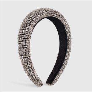 Bejeweled, padded, rhinestone sparkle headband like new